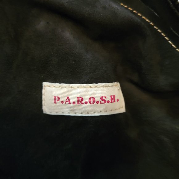 P.A.R.O.S.H. Vintage Suede/Leather Jacket with studs PAROSH UNISEX - Picture 4 of 7
